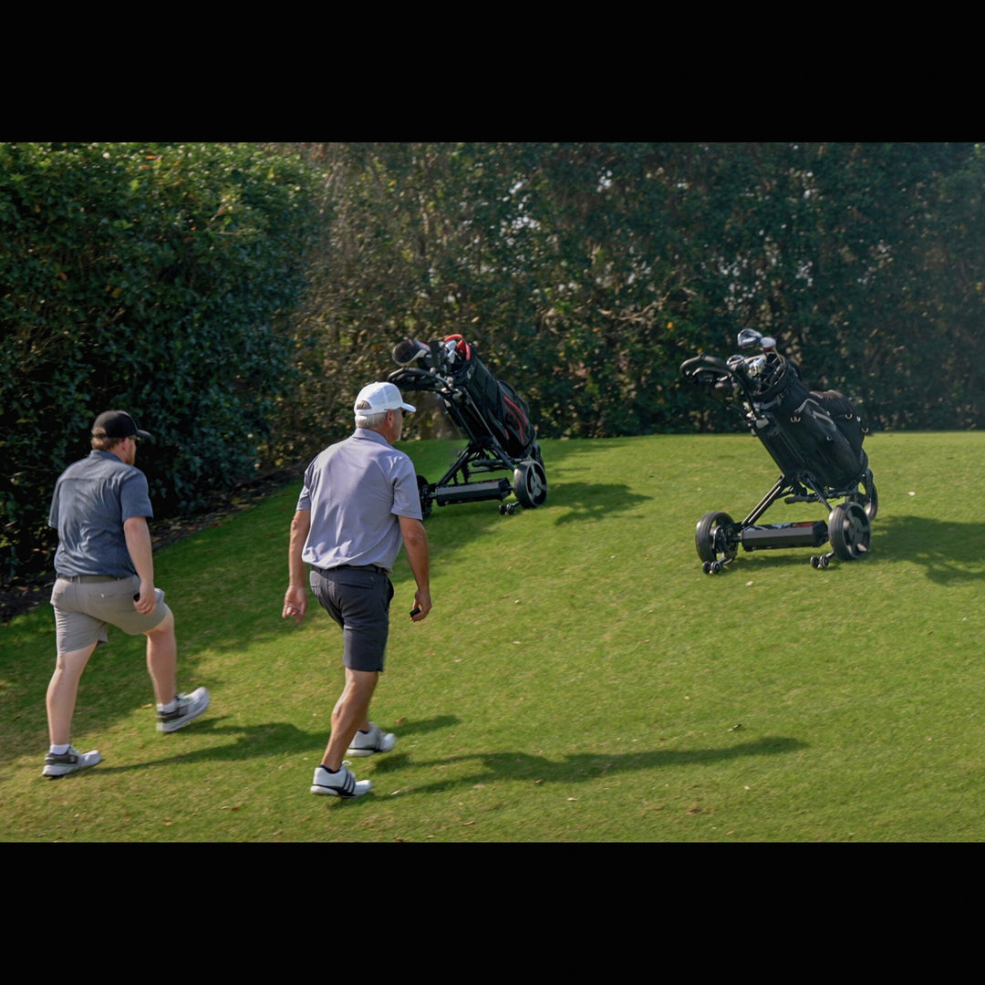 Walking golfer using Club Booster V2Pro - ALLBGT
