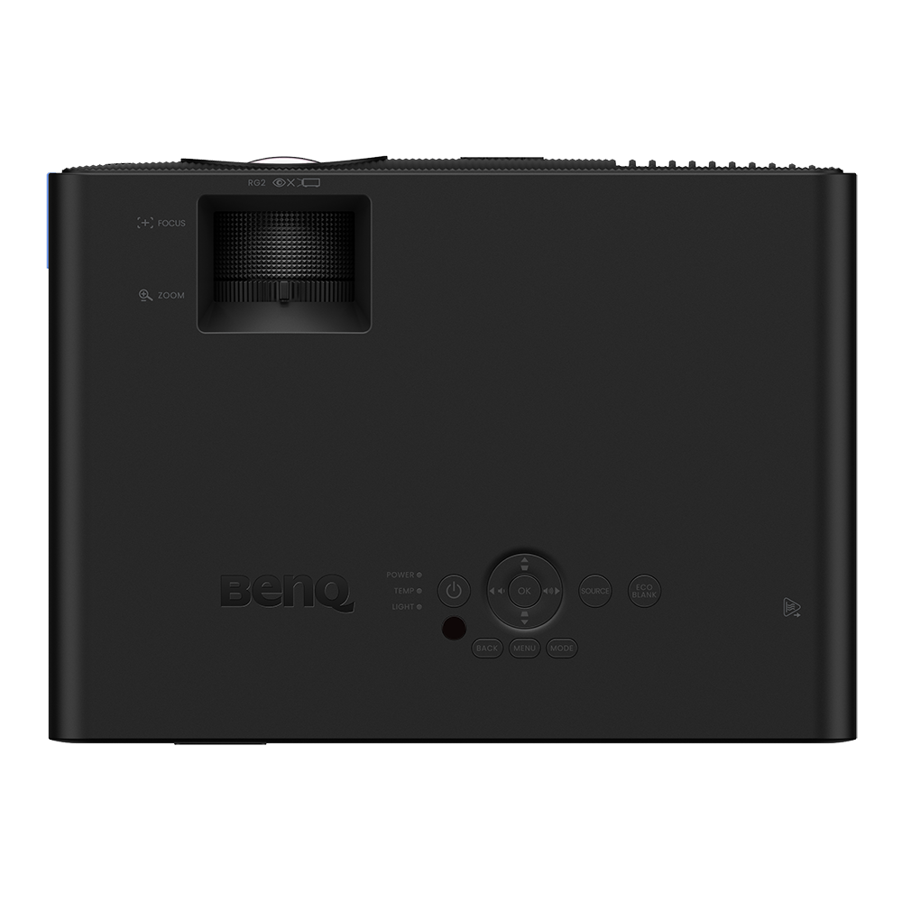 BenQ LW600ST short throw LED projector top view for golf simulation, classrooms, and home entertainment - ALLBGT