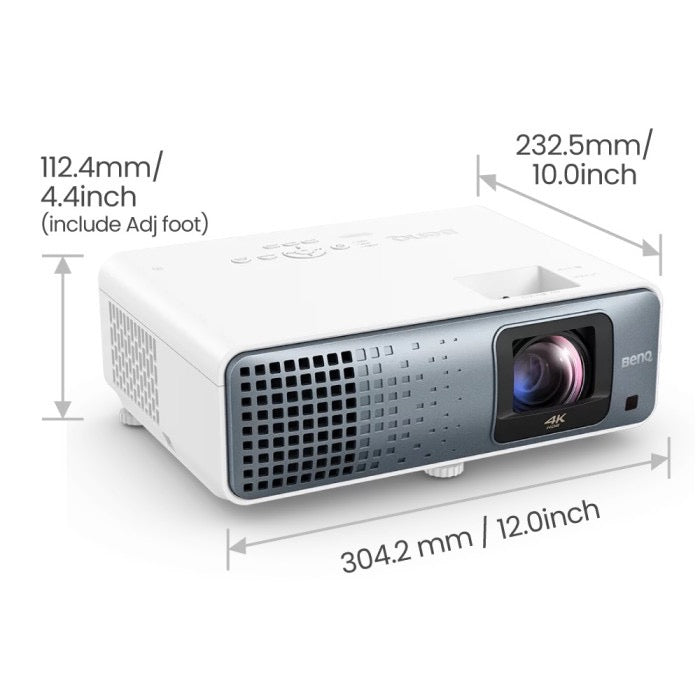 BenQ TK710STi 4K UHD Projector - side angle short throw lens ideal for golf sim enclosures and tight spaces - ALLBGT
