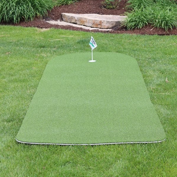 Portable golf putting and chipping mat with flag - Big Moss Commander Patio Series Putting Green 4x15 - 1 cup - ALLBGT