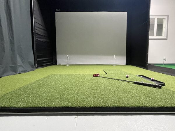 "Side view of the Big Moss Commander GST Putting Studio Custom Size Turf for home or office golf practice - ALLBGT"