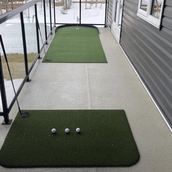 Big Moss Commander Patio Series Putting Green 4x15 - 1 cup on deck patio - indoor outdoor golf mat - ALLBGT