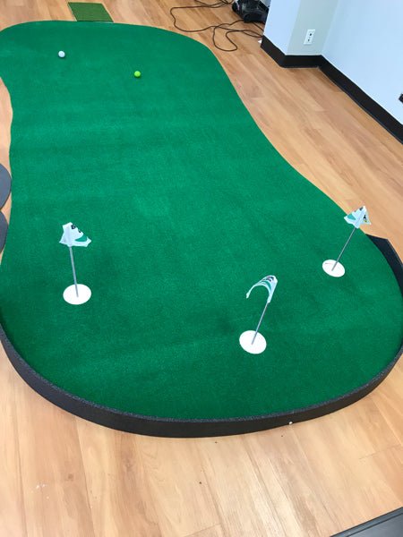 Big Moss The Admiral Putting Green 6x15 indoor golf mat with multiple holes for practice - ALLBGT