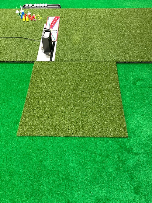 "Front view of Big Moss TL Ball Return Ramp 3x3 Putting Green Accessory for automatic ball return - ALLBGT"