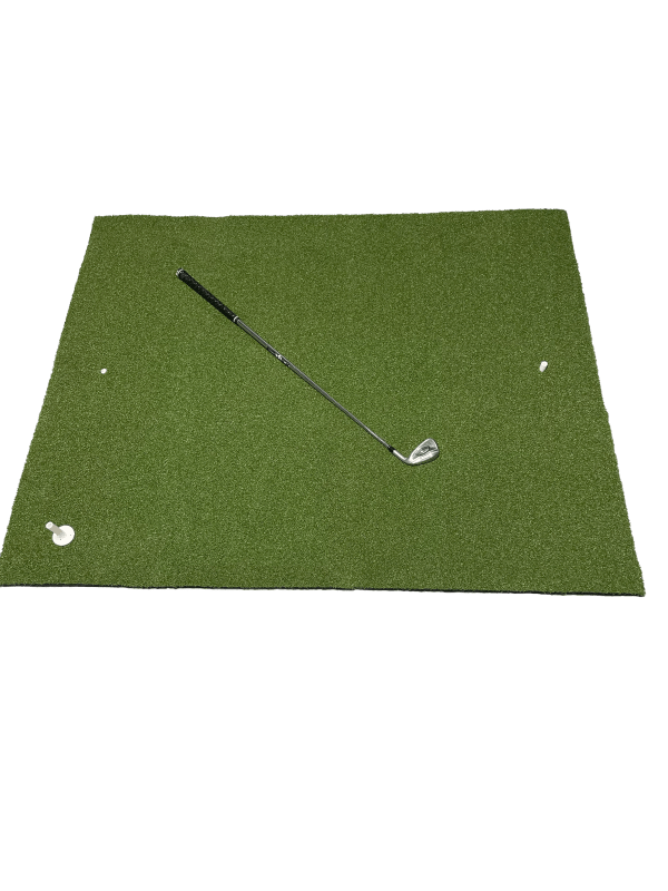 Big Moss True Launch PLUS 5'x10' golf hitting mat with iron club for indoor simulator training - ALLBGT