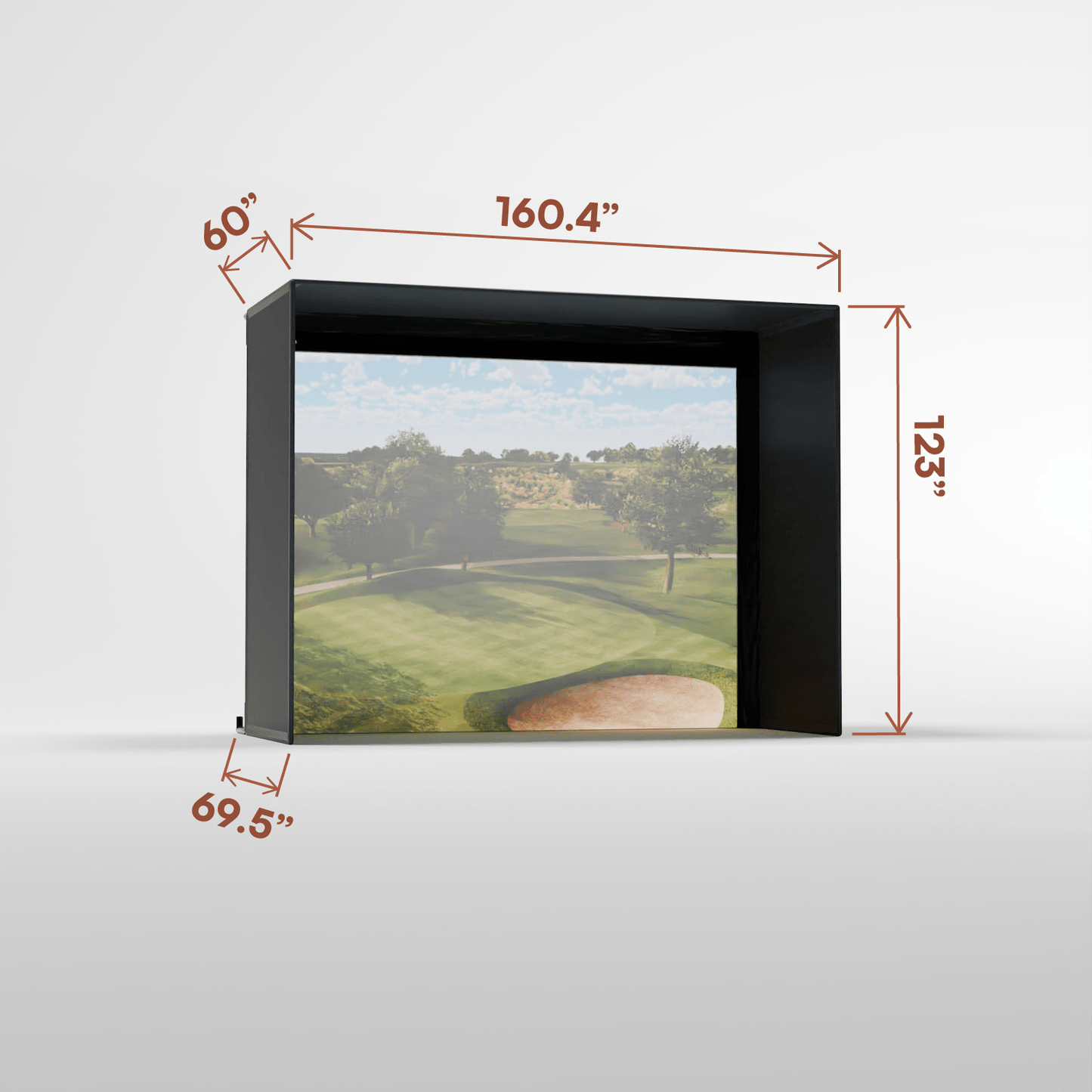 Detail shot of Carl’s Place Pro Golf Simulator Enclosure Kit – Premium Impact Screen for Home & Commercial Use - ALLBGT