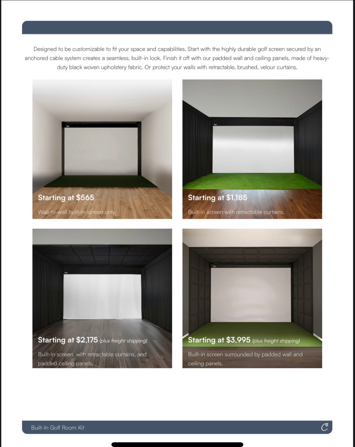 Carl’s Place: Built - in Golf Room KIT - ALLBGT