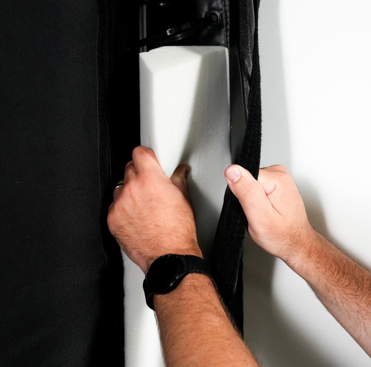 Installing Carl’s Place Foam Insert inside DIY golf simulator frame 8x8 - ALLBGT