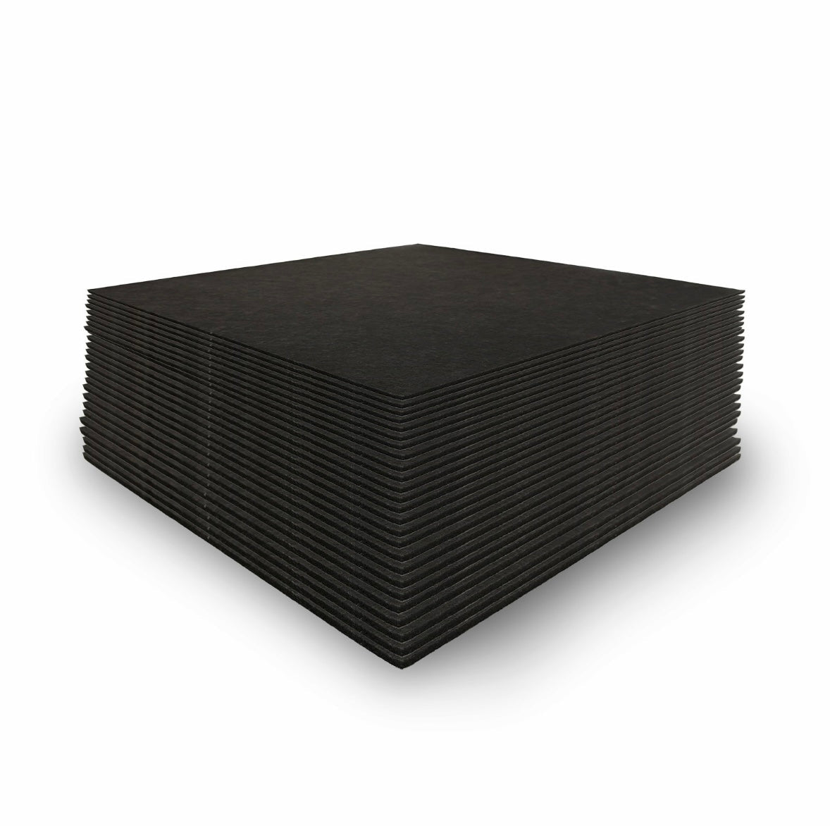 “Stacked set of Carl’s Place Golf Room Acoustic Tiles Pack of 25 for golf simulator sound reduction - ALLBGT.”