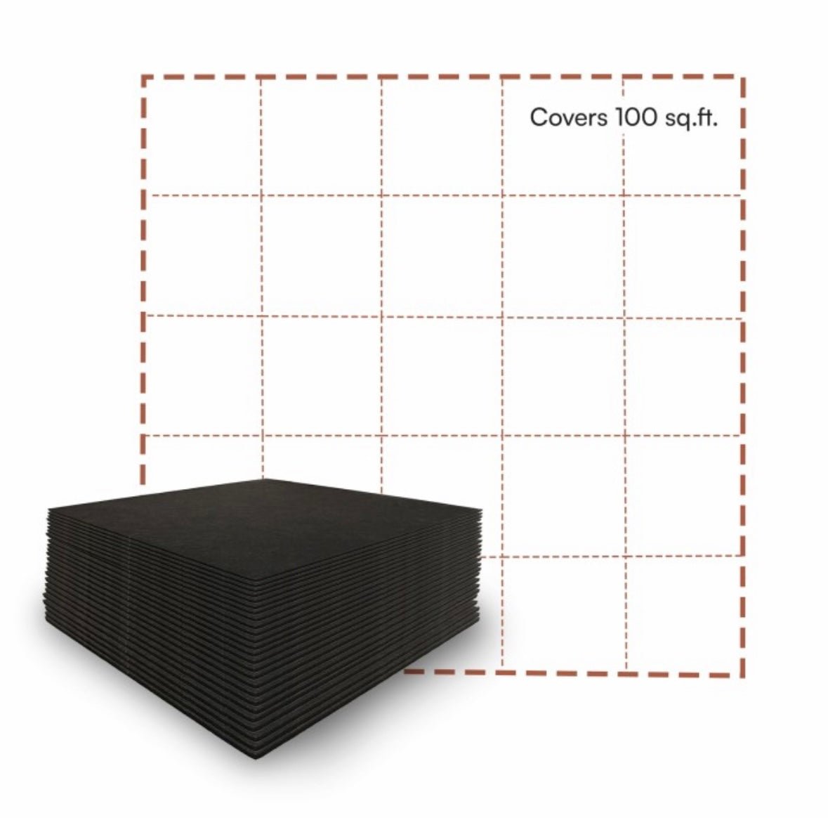 “Carl’s Place Golf Room Acoustic Tiles Pack of 25 covering 100 square feet grid layout - ALLBGT.”