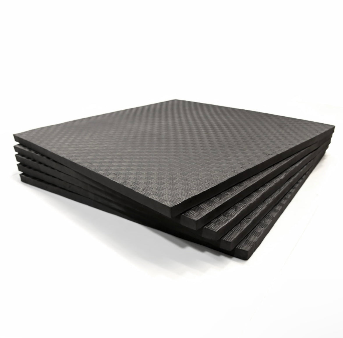 Stacked view of Carl’s Place Golf Room Floor Tiles, pack of 5 interlocking black foam mats - ALLBGT