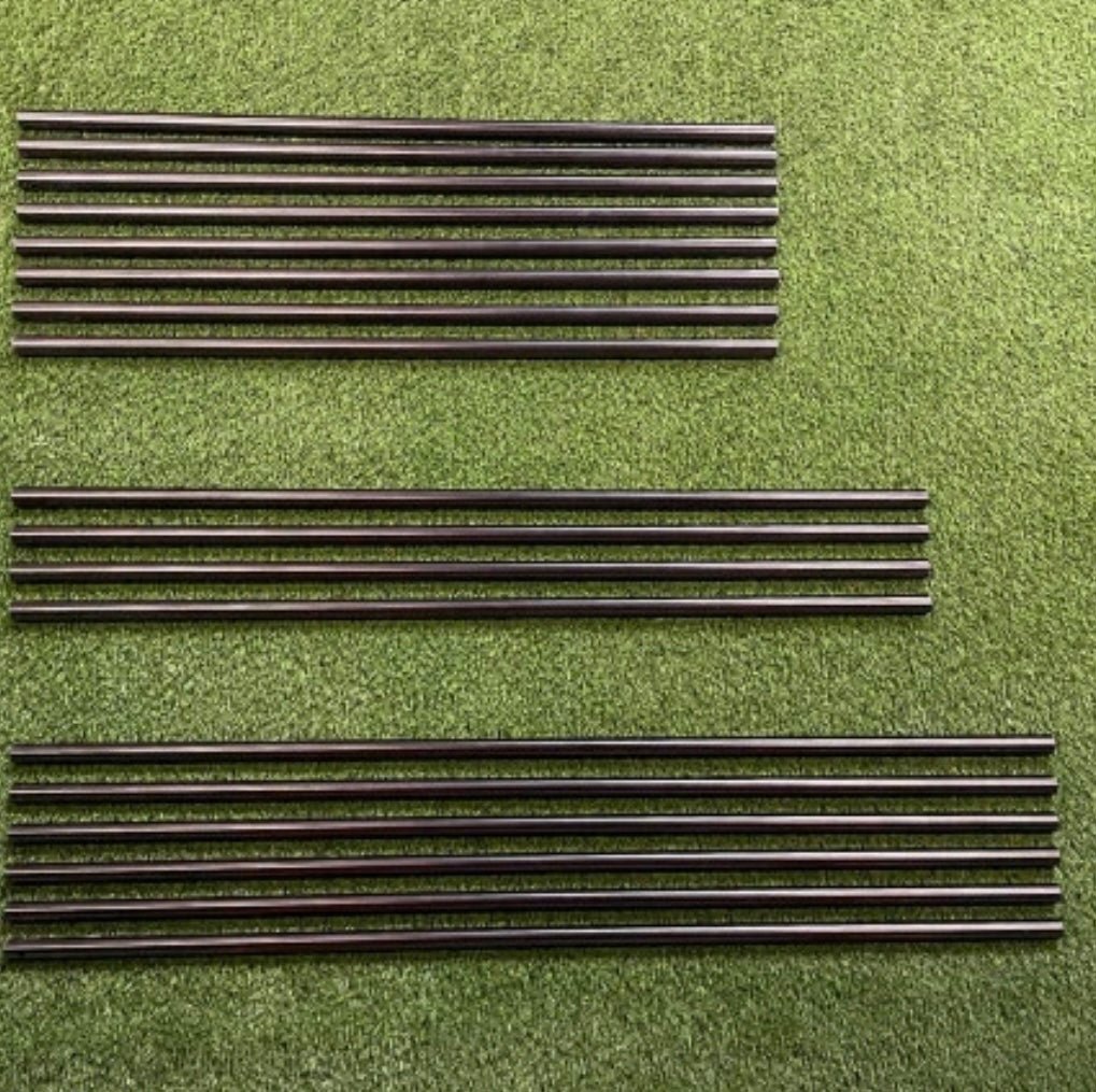 Carl’s Place Pipe Framing Kit for DIY Golf Simulator Enclosure - steel frame pipes laid out on turf - ALLBGT