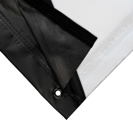 Carl’s Place Standard Golf Impact Screen corner view with reinforced black edging - ALLBGT