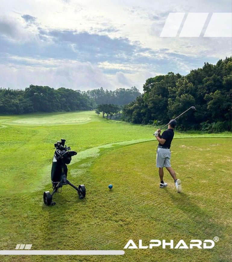 Playing golf using the CYBERCART Electric Golf Caddie - ALLBGT