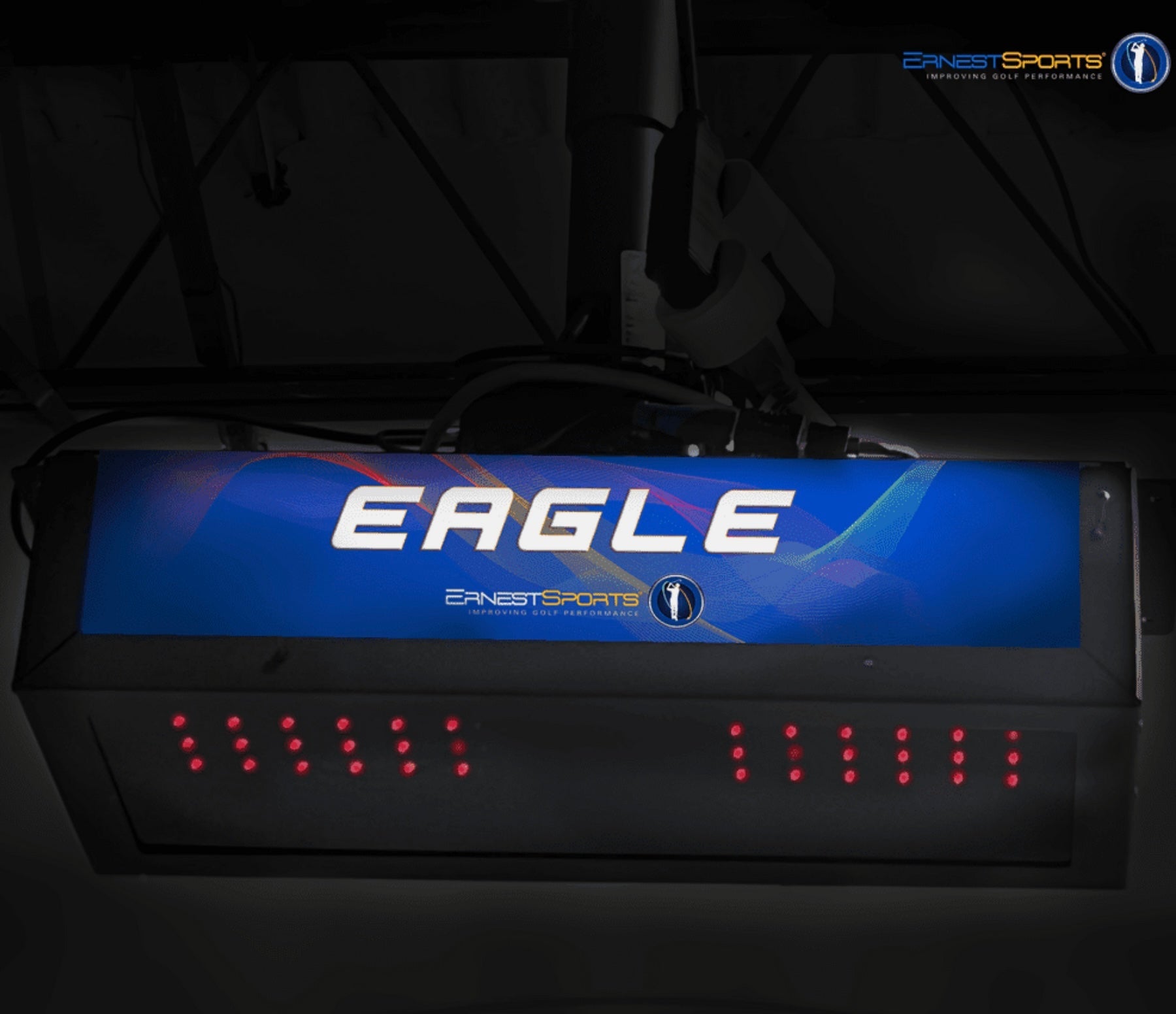 Ernest Sports Eagle SIM overhead launch monitor with LED tracking lights for precise indoor golf simulation - ALLBGT