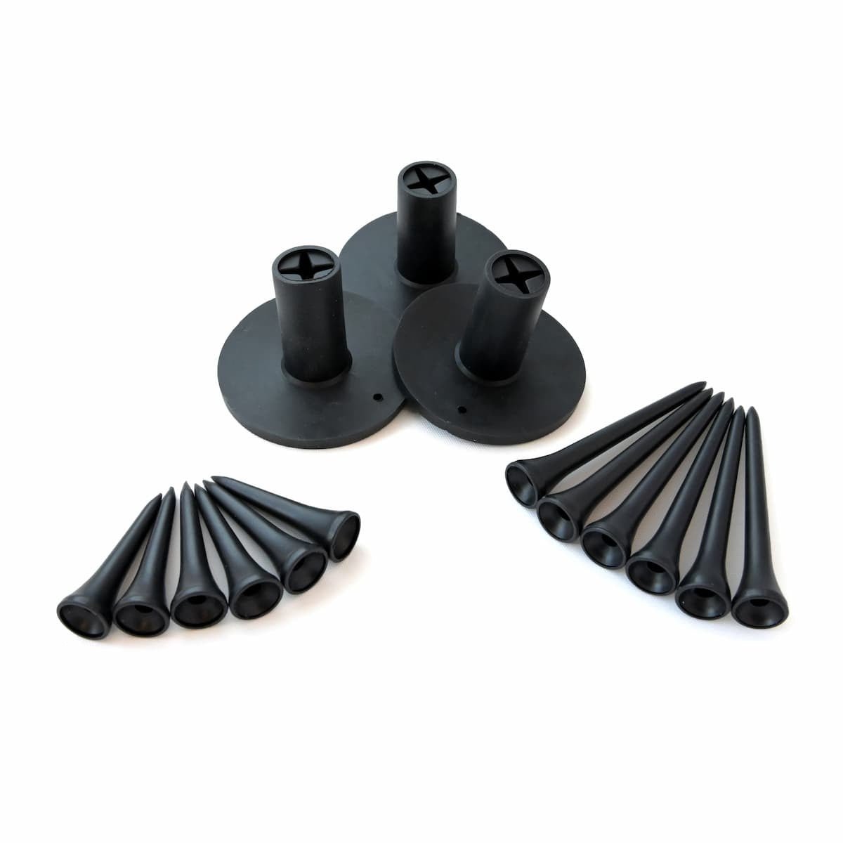 Carl's Place Black Adjustable rubber golf tees - ALLBGT