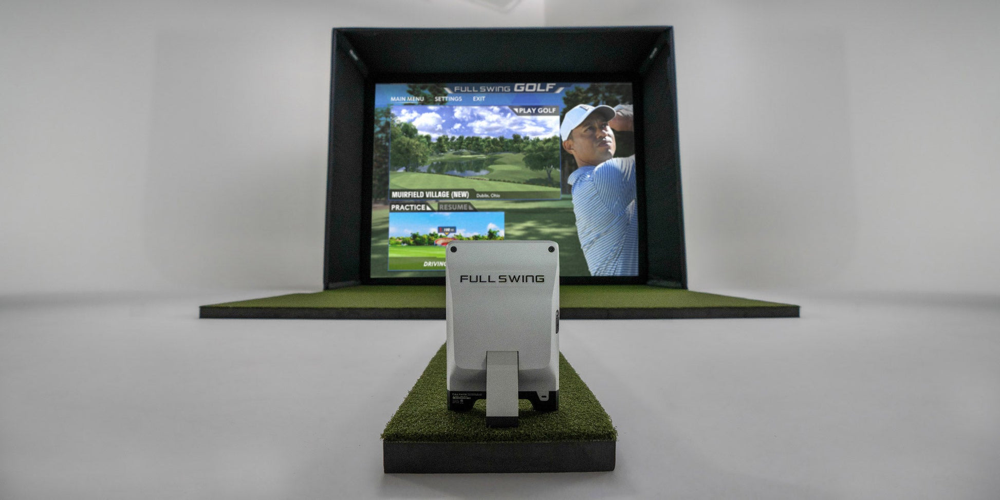 Full setup view of Full Swing KIT Studio 10' Screen Package - ALLBGT