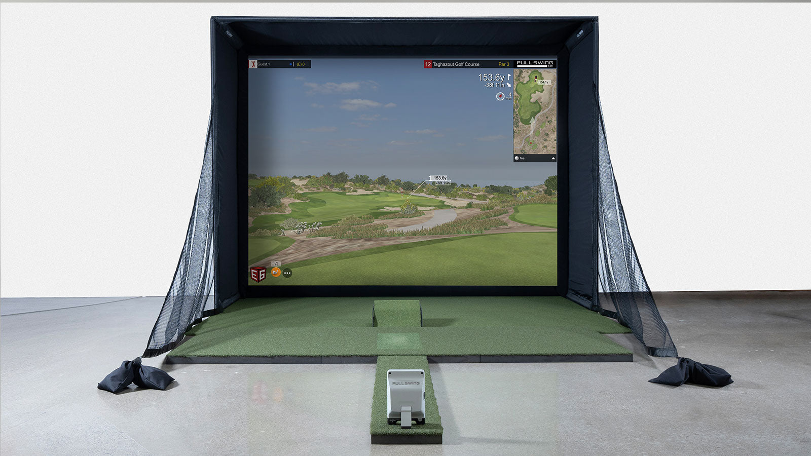 Front view of Full Swing KIT Studio 12’ Screen Package - ALLBGT