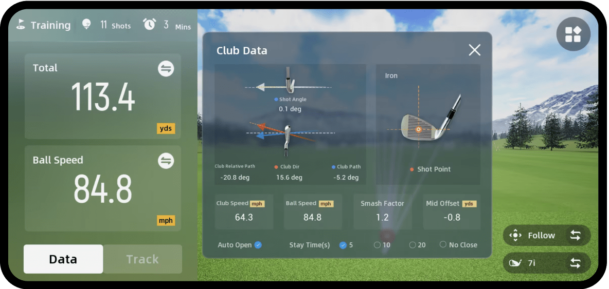 Screen features of GolfJoy GDS Pro - ALLBGT
