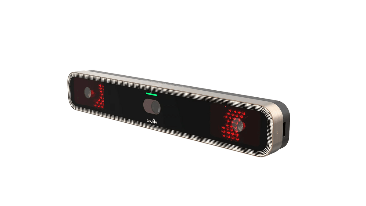 Side view of the GolfJoy Rigel 3 Golf Launch Monitor - ALLBGT