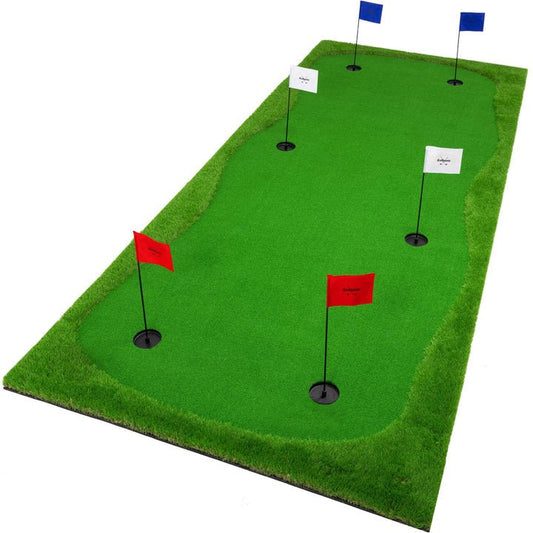 GoSports 12x5 ft Golf Putting Green with ball return for indoor and outdoor use - ALLBGT