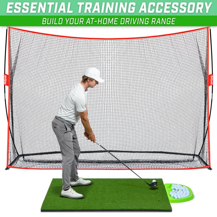 During swing using the GoSports All - Weather Golf Ball Tray - Black - ALLBGT