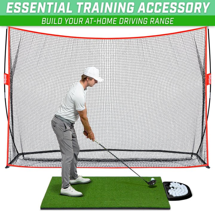 During swing using the GoSports All - Weather Golf Ball Tray - Black - ALLBGT