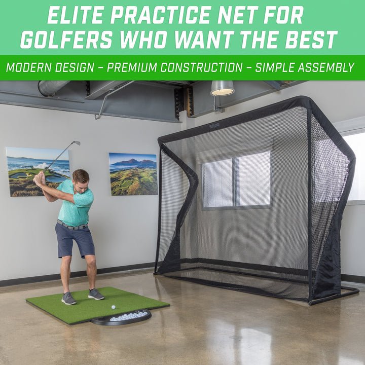 During swing using the GoSports ELITE Golf Practice Net with Steel Frame 10ft - ALLBGT