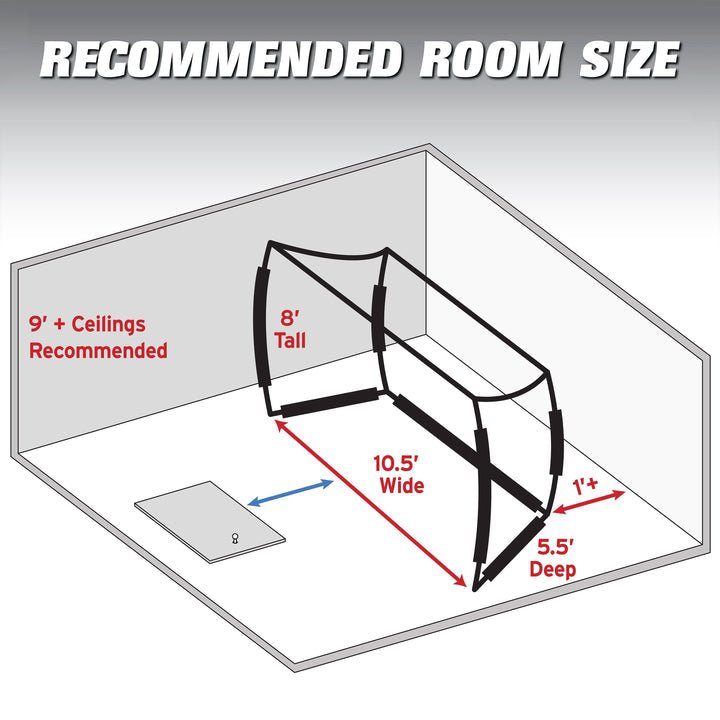Frame design and setup guide for GoSports Range Cage 10x8ft Golf Practice Hitting Net - ALLBGT