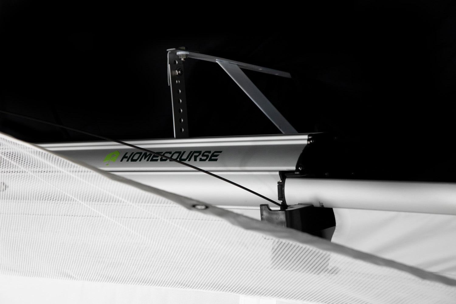 Top view of the HomeCourse ProScreen Retractable simulator screen - ALLBGT