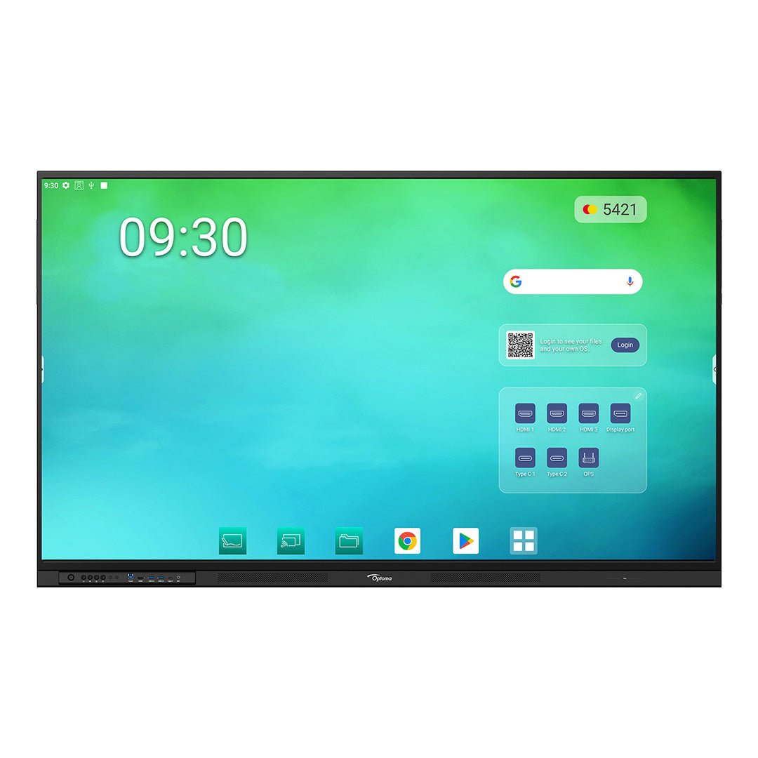 "Product-only image of the OPTOMA 3653RK 65-inch UHD Interactive Flat Panel Creative Touch 3 Series for gaming - ALLBGT"