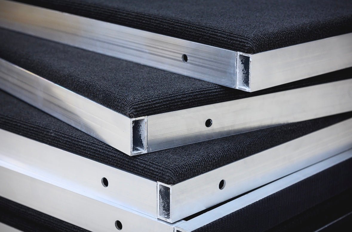 "Close-up of SimBooth 1 Golf Simulator Enclosure aluminum frame panels - ALLBGT"