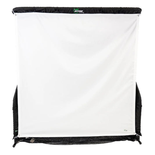 The Net Return Pro 8 Golf Simulator Projection Screen - full front view white impact screen - ALLBGT