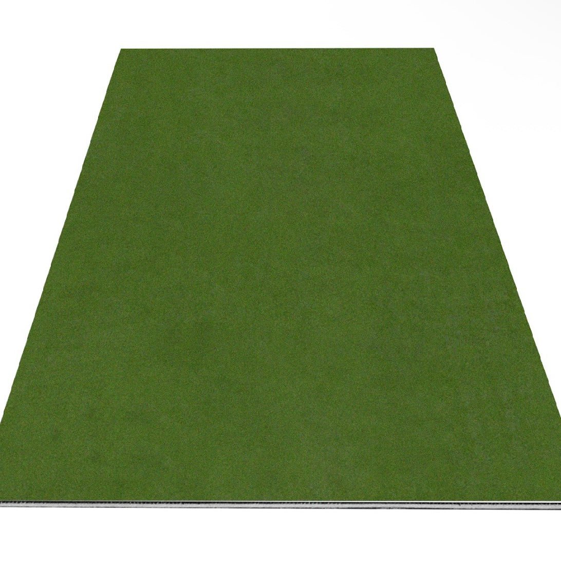 Top view of The Net Return Pro Turf 6x10 golf hitting mat for home simulator and indoor practice - ALLBGT