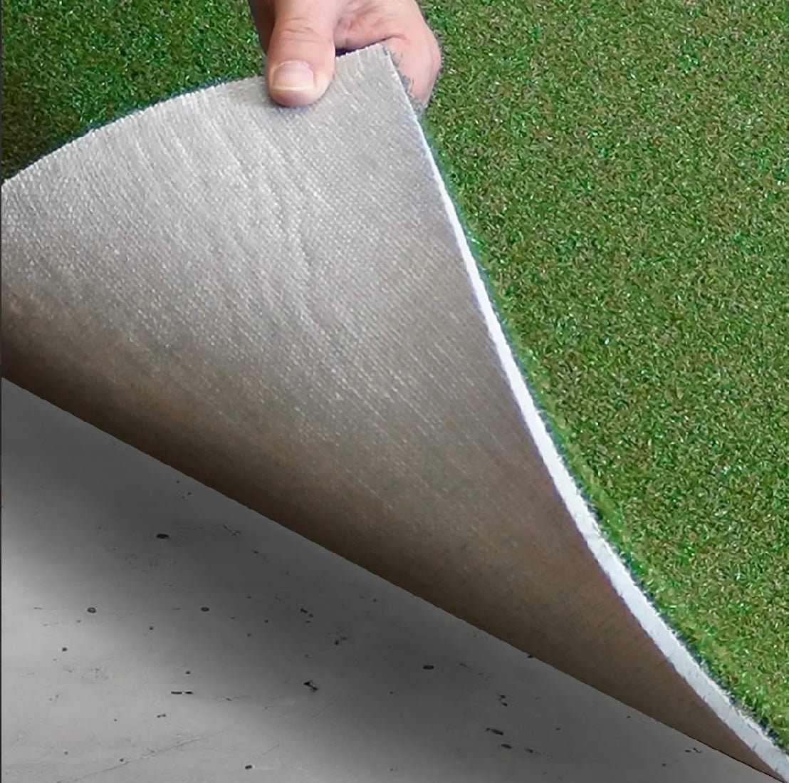 Side angle view of The Net Return Pro Turf rolled edge showing durable foam backing - ALLBGT