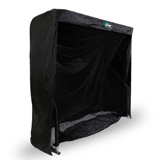 Angled corner view of The Net Return Pro XL Simulator Valence - golf net accessory - ALLBGT