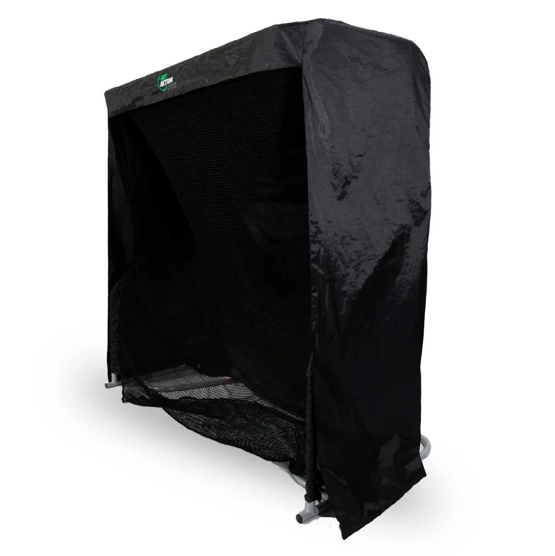 The Net Return Pro XL Simulator Valence angled side view - durable golf net cover - ALLBGT