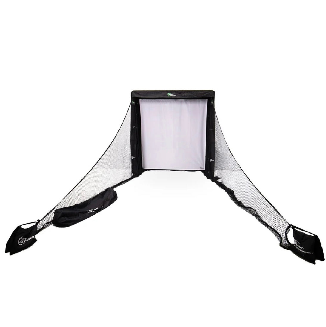 Wide front display of The Net Return Simulator Bay 8 Enclosure for home or indoor golf setup - ALLBGT