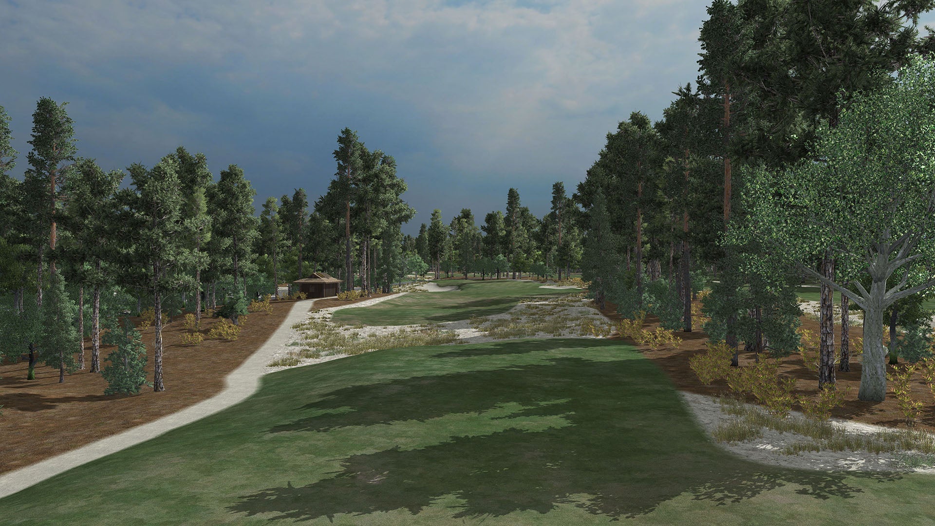 "Demo setup of the TruGolf APOGEE Launch Monitor showing full simulator layout with hitting mat and screen - ALLBGT"