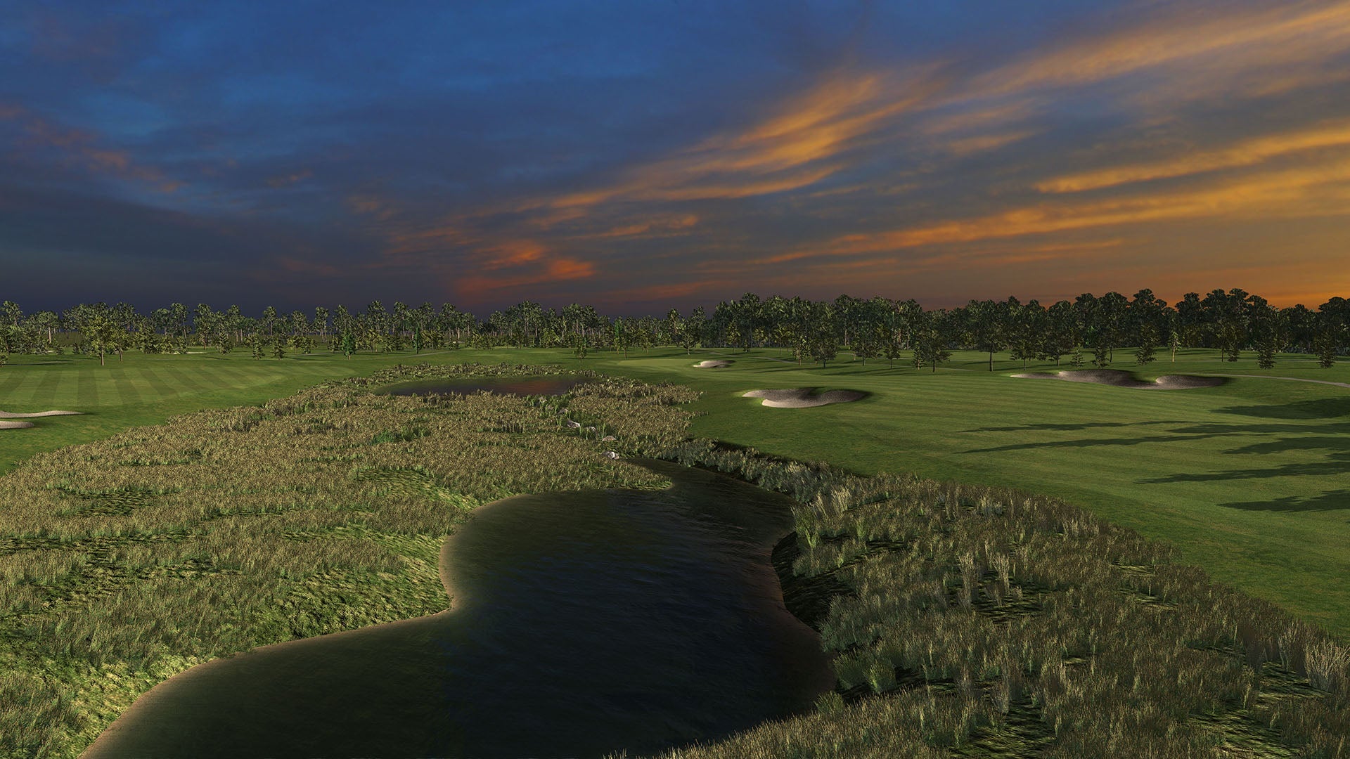 "Sky view of the TruGolf APOGEE Launch Monitor setup on golf course showing outdoor placement and tracking system - ALLBGT"