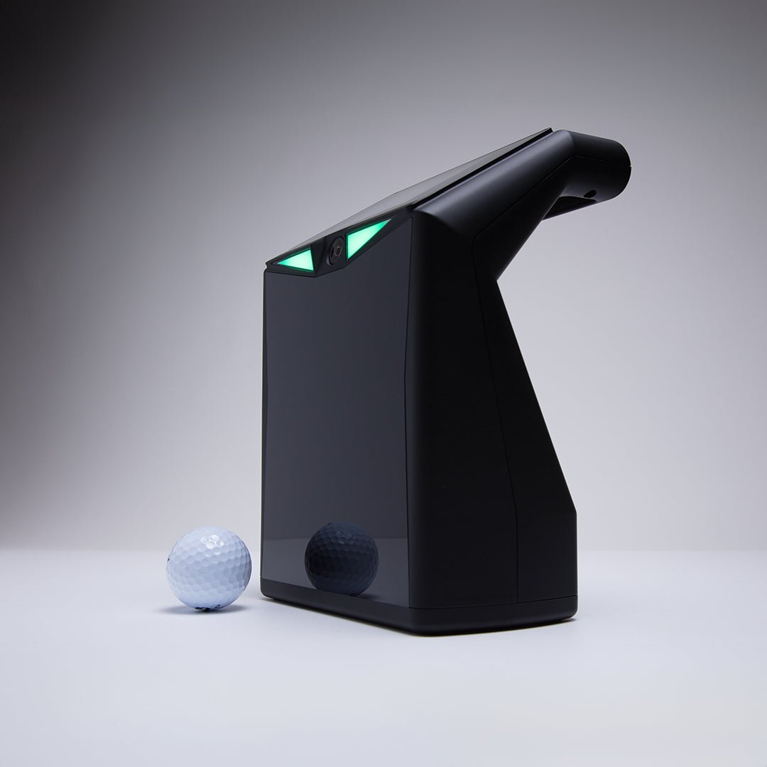 "Angled view of the TruGolf LaunchBox Launch Monitor highlighting portable build and tracking technology - ALLBGT"