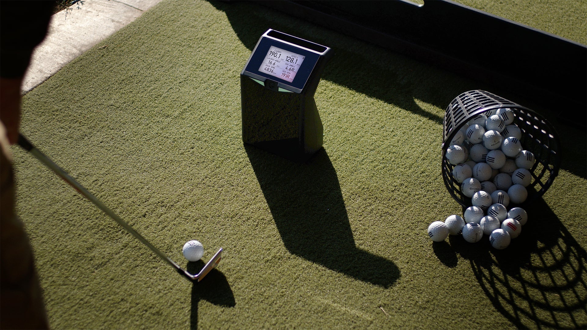 "Product-only image TruGolf LaunchBox Launch Monitor with sleek design for indoor or outdoor golf simulation - ALLBGT"