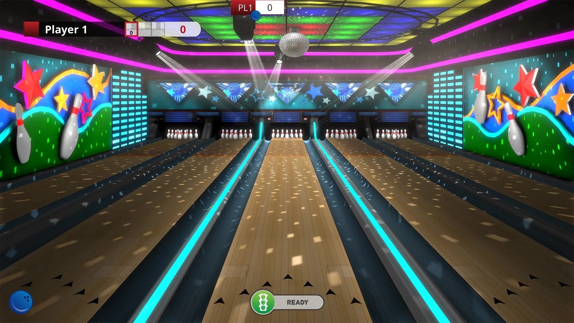 "Arcade mode of the TruGolf Starter 10 Golf Simulator featuring colorful virtual driving range and fun games - ALLBGT"