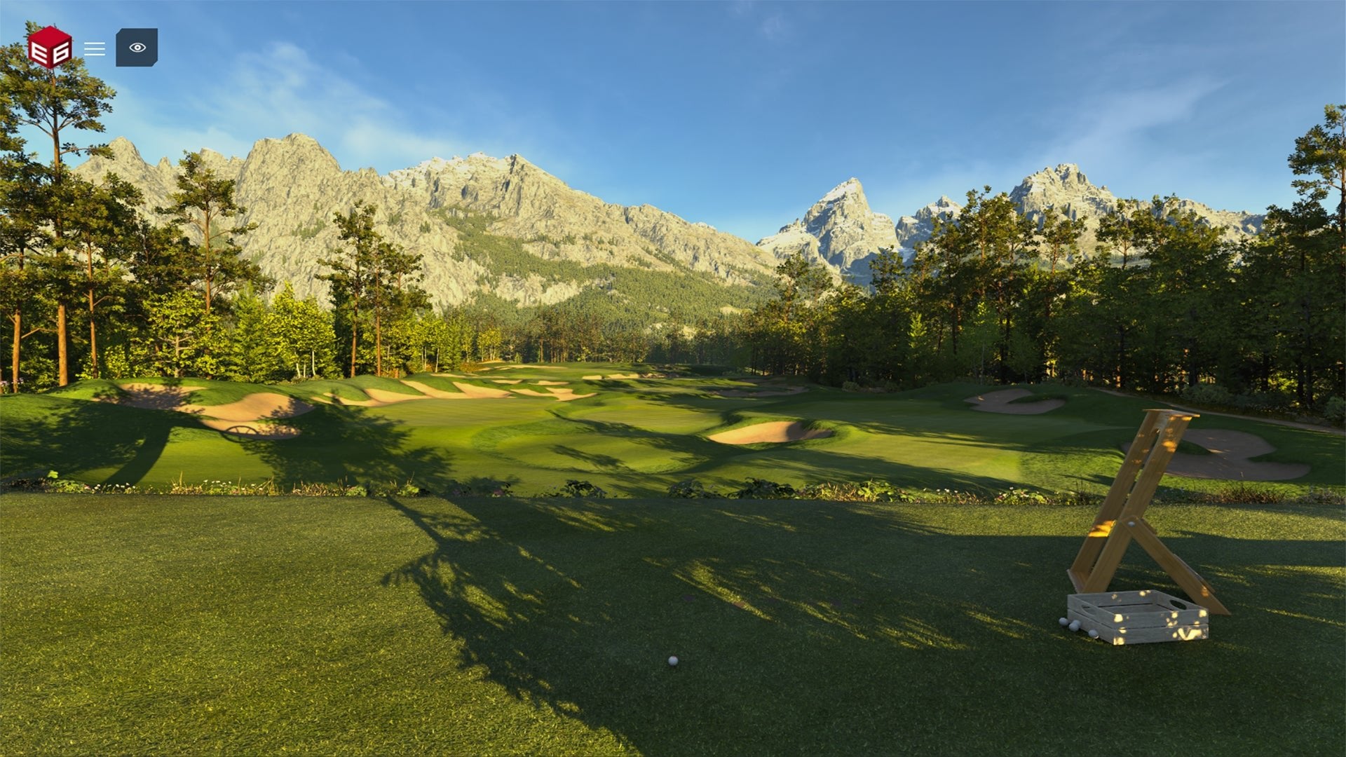 "Demo setup of the TruGolf Starter 10 Golf Simulator showing complete home simulator package - ALLBGT"