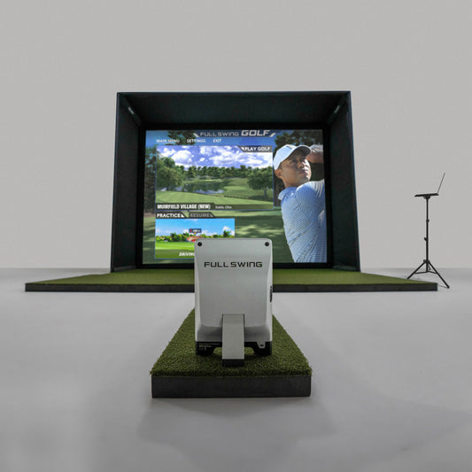 Full Swing 12’ Screen Package, Projector and Ceiling Mount with PC