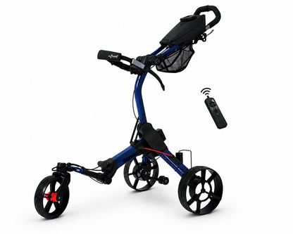Alphard Cybercart Blue Electric Golf Caddie - Golf Push Cart 