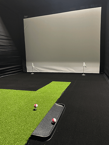 Big Moss C - Series DIY Golf Simulator Enclosure Kit w/1080 Impact Screen & GST Putting Studio - ALLBGT