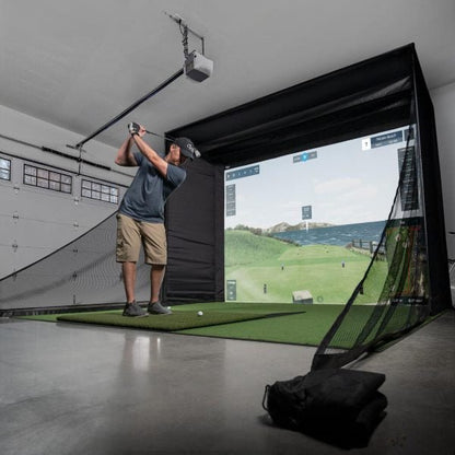 Big Moss C - Series DIY Golf Simulator Enclosure Kit w/1080 Impact Screen & GST Putting Studio - ALLBGT