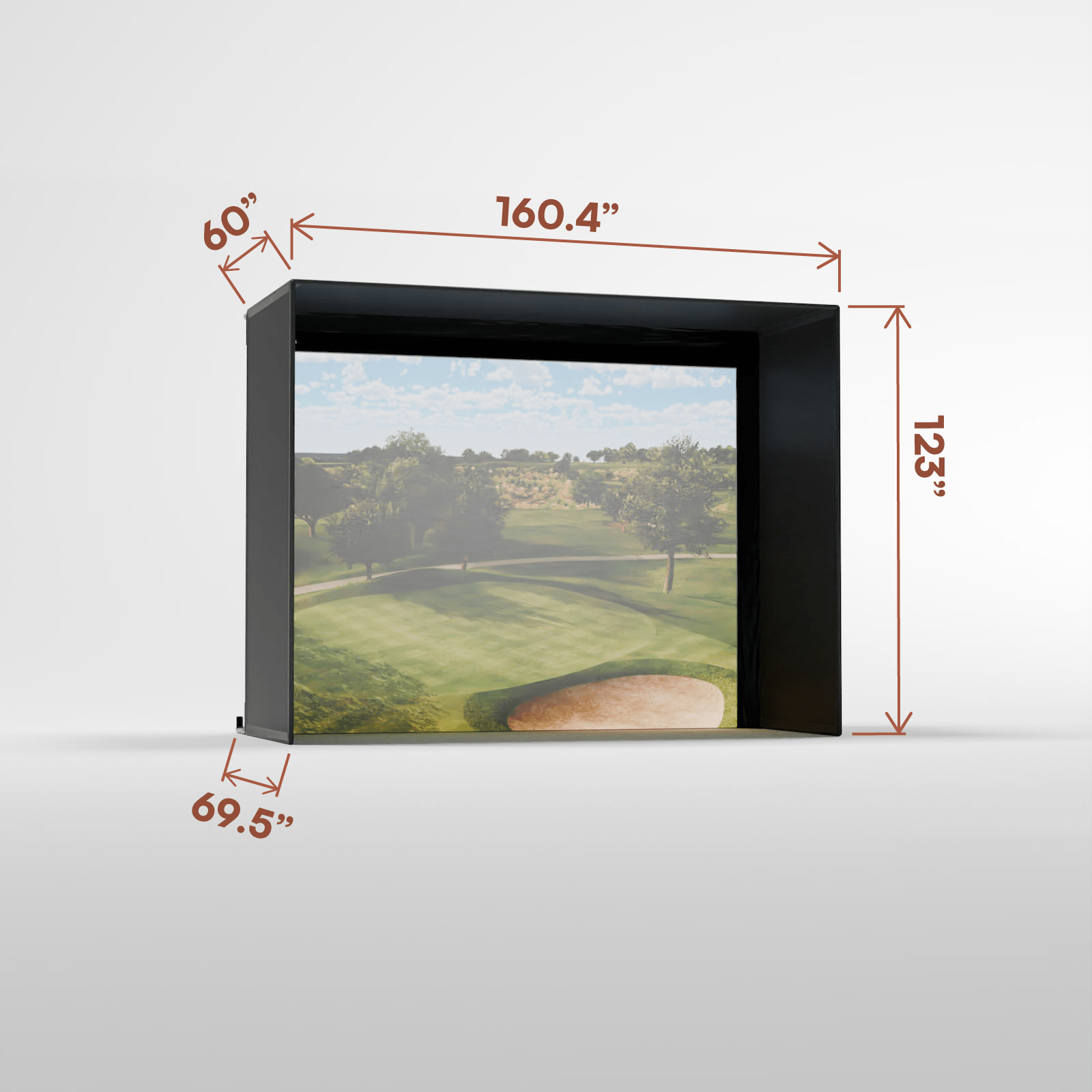 Detail shot of Carl’s Place Pro Golf Simulator Enclosure Kit – Premium Impact Screen for Home & Commercial Use - ALLBGT