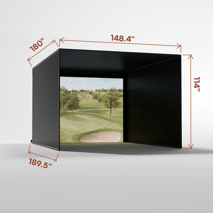 Carl’s Place 15’ Pro Golf Simulator Enclosure Kit – 9x12 Premium Impact Screen - ALLBGT
